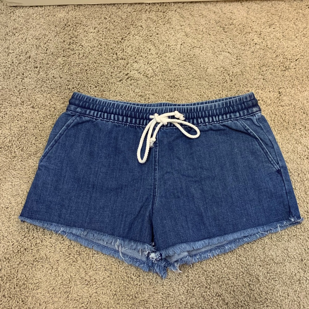 Aerie Chambray Drawstring Shorts